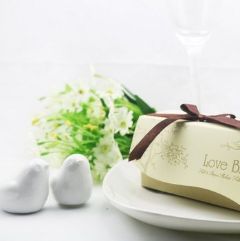"LOVE BIRDS" Salt og Pepper Sett Bryllupsgave (5 stk.)