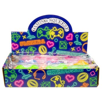 Klemmeleke Gamepad Squeeze - Miks Neonfarger - i Display (12 stk.)