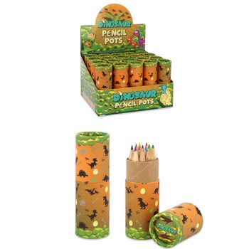 12x Fargeblyanter i R&oslash;r: Modell: Dinosaur - i Display (20 stk.)