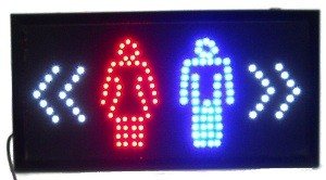 LED-Skilt - TOALETT / WC