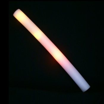 LED Skumpinne Ensfarget - Party-lysstav - Oransje (24 stk.)
