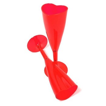 Hjerteformede Champagneglass (12 stk.)