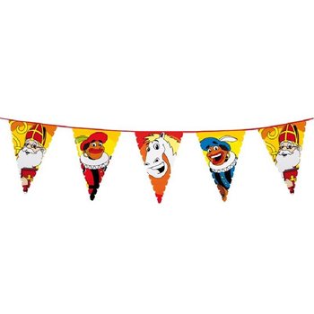 Stor Sinterklaas & Piet Flaggrekke 6 Meter (13 stk)