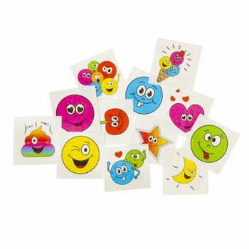 Morsomme Tatoveringer Smiley - Display 48 pakker