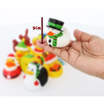 Mix Julebadeender 6cm (12 stk) - Festlige Sm&aring;gaver