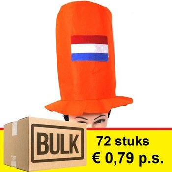 ***PARTIKJØP*** HØY ORANSJE HATT (72 stk.)