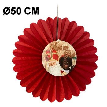 SINTERKLAAS DEKORASJONSVIFTE &Oslash;50 CM - SAMMENLEGGBAR (6 stk.)