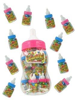 20 Mini Tåteflasker med Godteri i en Stor Flaske (2x20 stk.)