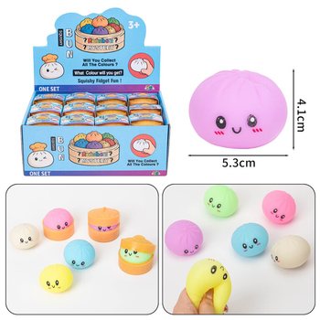 RAGE - Squishy Bun Dumplings LITEN (5.3x5.3x4.1 cm) - Viral 2026 Fidget Toy (24 stk.)