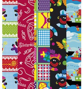 Sankt Nikolaus Sinterklaas Gavepapir Ruller 250 x 50 cm (5 stk)