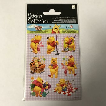 Klistremerkeark: Disney Ole Brumm, 16 x 9 cm (10 stk.)