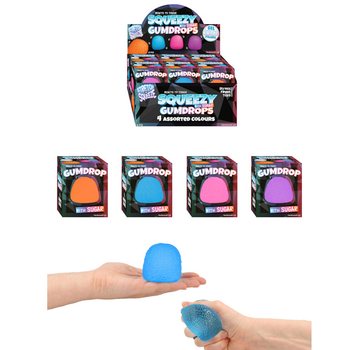SQUEEZE GUM DROP - MED SUGAR-FYLL - I DISPLAY (12 stk.)