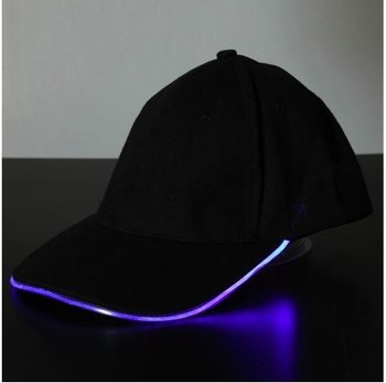 LYSENDE LED-CAPS / PARTY CAPS - FARGE: LILLA (12 stk.)