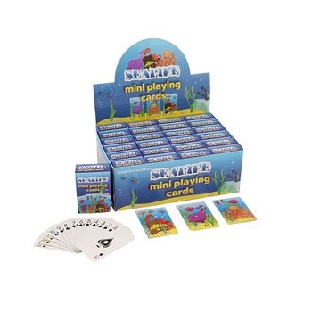Mini-spillekort – Modell Sea Life i Display (24 stk.)
