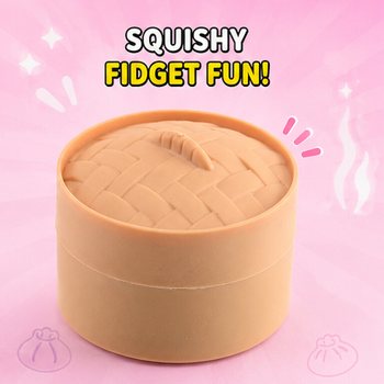 RAGE - Squishy SUGAR EDITION Bun Dumplings LITEN (5.3 x 5.3 x 4.1 cm) Viral 2026 Fidget Toy (24 stk.)