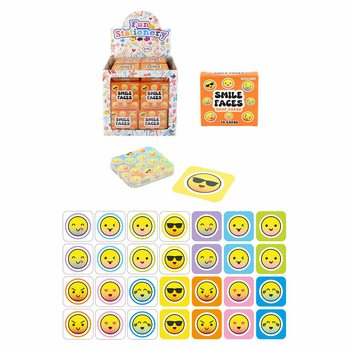SMÅ MEMORY-SPILL - MODELL: SMILEY - I DISPLAY (64 stk.)