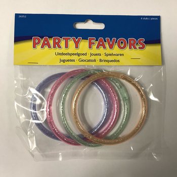 4 Glitter Armb&aring;nd til Utdeling (12 stk.)