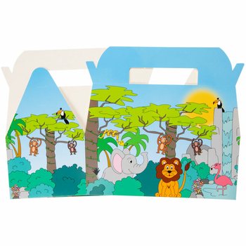 MENUBOKS JUNGLE - 22,5 x 12 x 9,5 cm (24 stk.)
