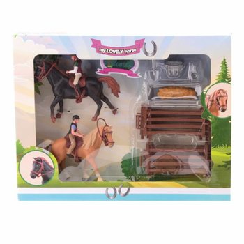 MY LOVELY HORSE - XL - 2x Leket&oslash;y Hest med Stor Stall - I Gaveeske (1 stk.)