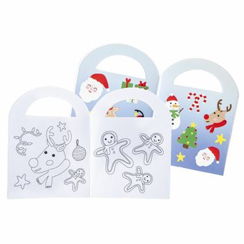 Sm&aring; Julefargeb&oslash;ker med Klistremerker (48 stk)