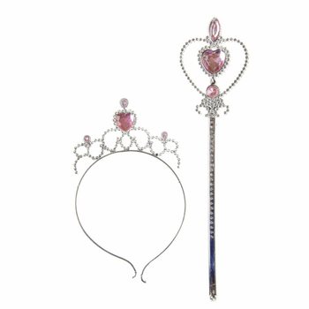 PRINSESSESTAV + TIARA P&Aring; KORT (12 stk.)