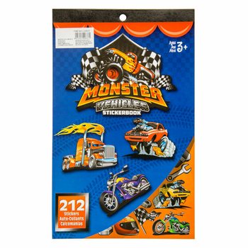 Monster Truck klistremerkebok 212 deler (12 stk.)