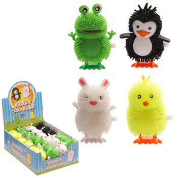 HAPPY HOPPER OPPTREKKBARE DYR I DISPLAY (24 stk.)