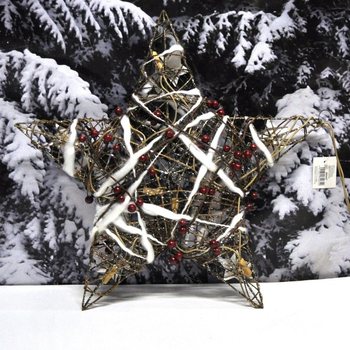STOR LYSENDE JULESTJERNE DEKORASJON 45 CM (2 stk.)