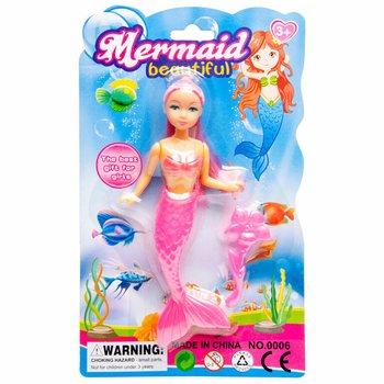 MERMAID HAVFRUE DUKKE PÅ KORT (12 stk.)