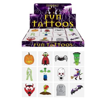Fun Tattoos – Halloween-modell (48 pakker x 12 stk.)