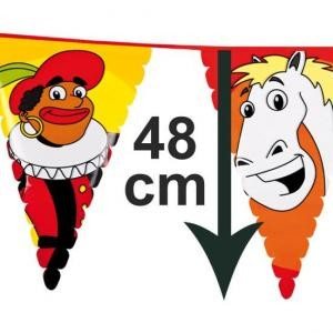 Stor Sinterklaas & Piet Flaggrekke 6 Meter (13 stk)