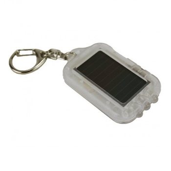 SOLCELLE NØKKELRING MED LED-LYS - GJENNOMSIKTIG (20 stk.)