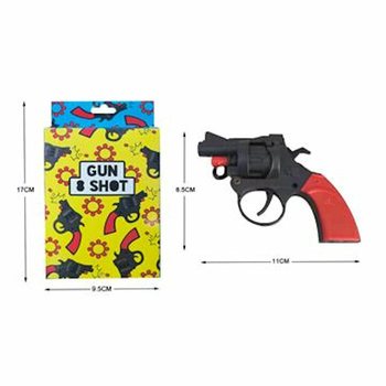 8-Skudds Kruttlapp-pistol i Eske - Farger (6 stk.)
