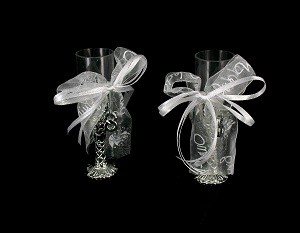 DEKORATIVE CHAMPAGNEGLASS (6 stk.)