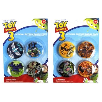 Disney Toy Story Button-sett 4 deler (24 stk.)