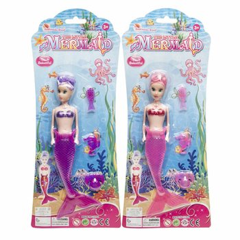 Havfrue / Mermaid-dukke på kort (6 stk.)
