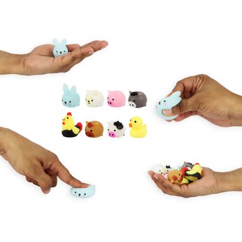 FORUNDRINGSPOSE SQUISHY - BONDEG&Aring;RDSDYR - I DISPLAY (96 stk.)