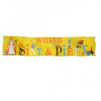 VELKOMSTBANNER SINTERKLAAS & PIET XXL 300 X 60 CM (7 stk.)