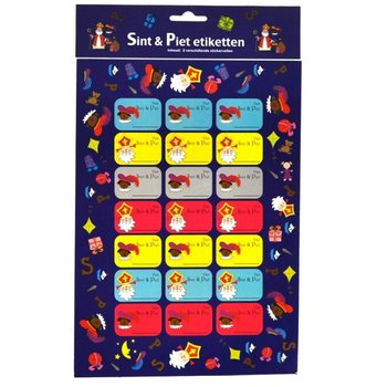 3 ARK - GAVEETIKETTER SINTERKLAAS (12 stk.)