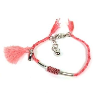 Flettet Ibiza-armbånd Rosa (1 stk.)