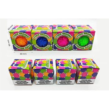 Pufferball i Gaveeske - 6cm - I Boks og Display (24 stk)