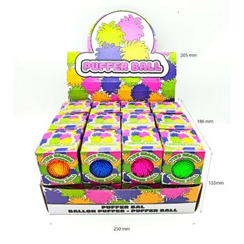 Pufferball i Gaveeske - 6cm - I Boks og Display (24 stk)