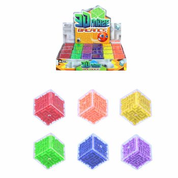 Tålmodighetsspill Kube Labyrint Ballspill i Display (24 stk.)