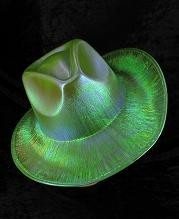 Cowboy Glitterhatt - Gr&oslash;nn (6 stk.)