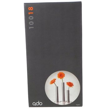 QDO - Vaserr i Rustfritt Stål for 1 Blomst, Sett med 3 (1 sett)