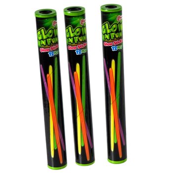 12 stk. Glowsticks Knekklys i R&oslash;r (22 r&oslash;r)