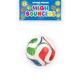 HIGH BOUNCE FOTBALL SPRETTEBALL - I DISPLAY (24 stk.)