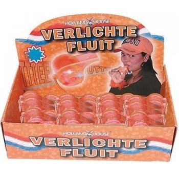 Stor Oransje Fl&oslash;yte med Lys i Display (24 stk.)