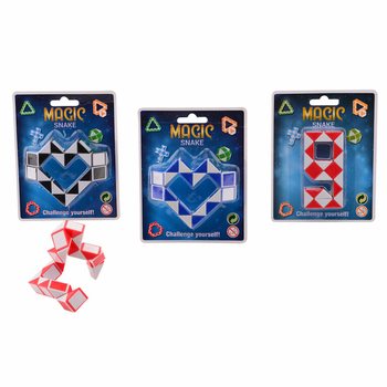 MAGIC SNAKE - 3D PUSLESLANGE P&Aring; KORT (24 stk.)