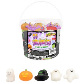 MIX HALLOWEEN SQUISHY-FIGURER I B&Oslash;TTE (25 stk.)